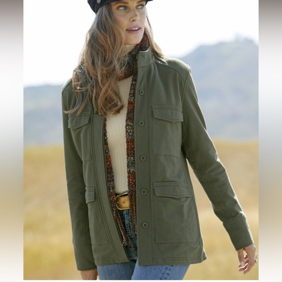 Peruvian Connection Avery Knit Jacket Green Large - Picture 1 of 7